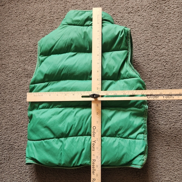 MINI BODEN Kids Puffer Jacket Size 5 Green Quilted Flannel Lined Full Zip Winter - Picture 8 of 11